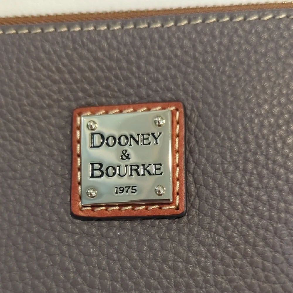 Dooney & Bourke Gray Leather Wristlet
